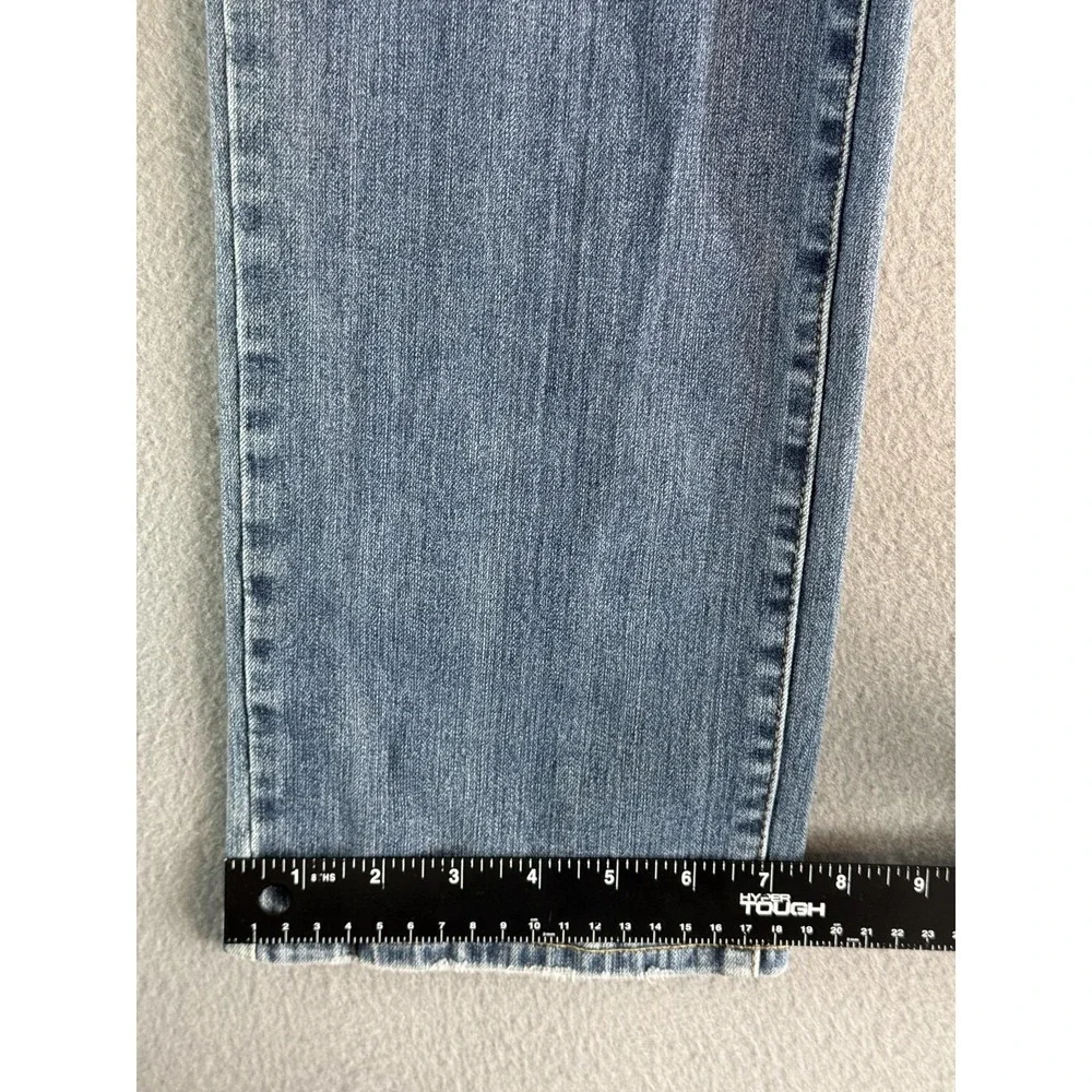 American Eagle Slim Straight Jeans Mens 33x34 Med Wash Blue Stretch Denim Casual